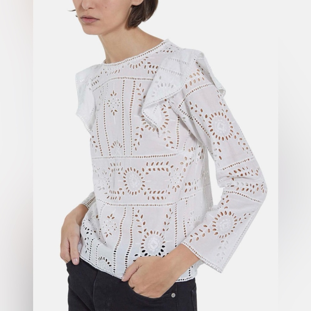 The Kooples white eyelet blouse. NWT